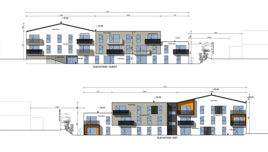 Coupe façades Collectif Plougonvelin