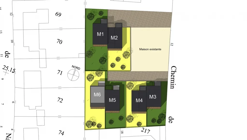 Plan de répartition des lots Lotissement 01