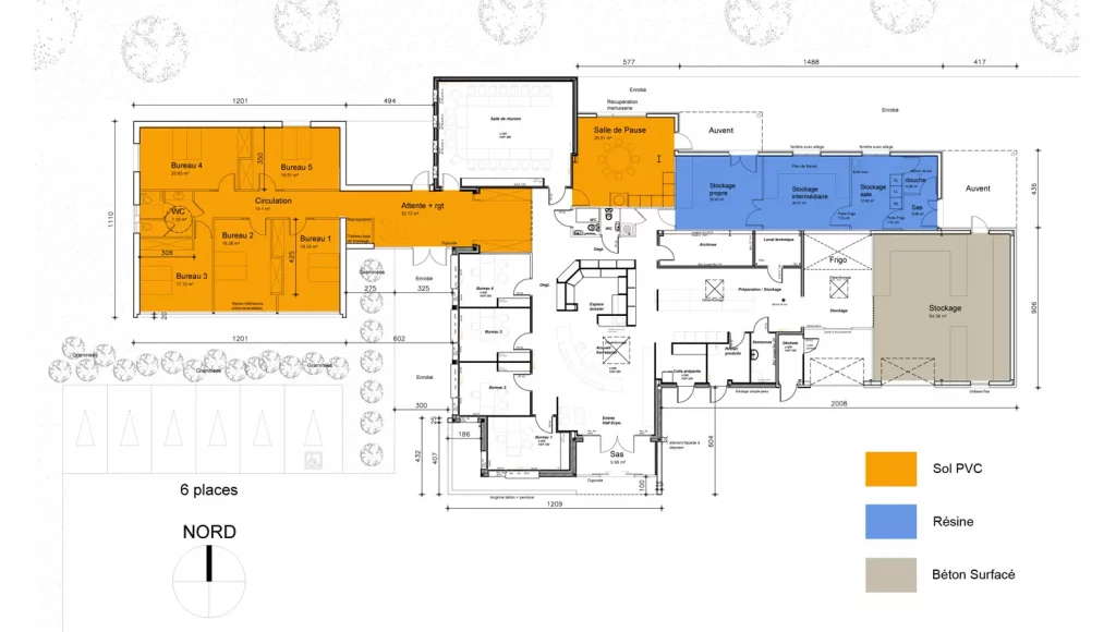 Plan global du projet d'extension de l'Entreprise Porc.Spective, Noyal-Pontivy, Morbihan