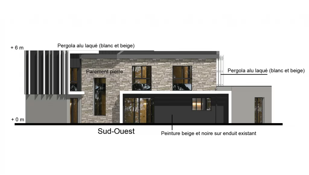 Façade Sud-Ouest Maison 01